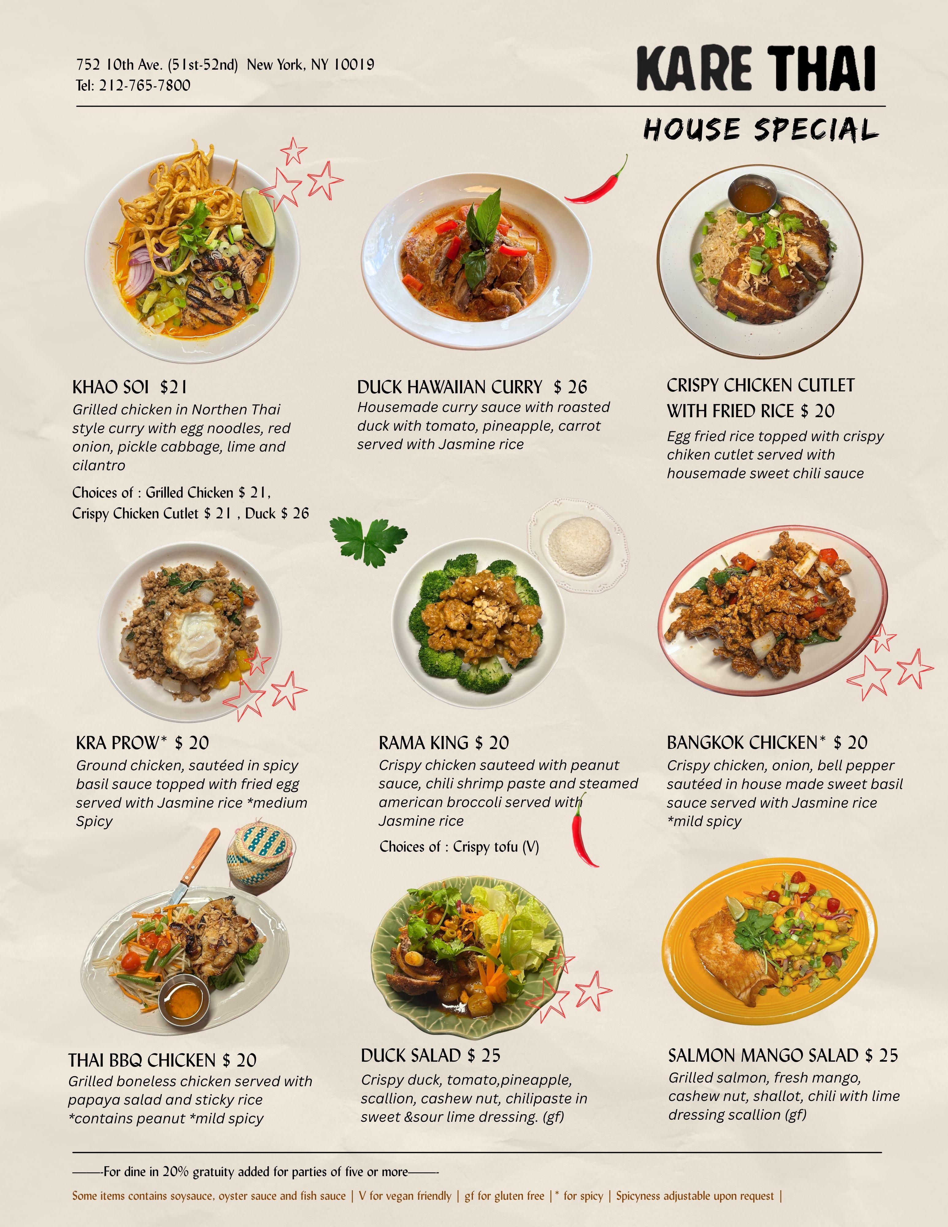Menu special