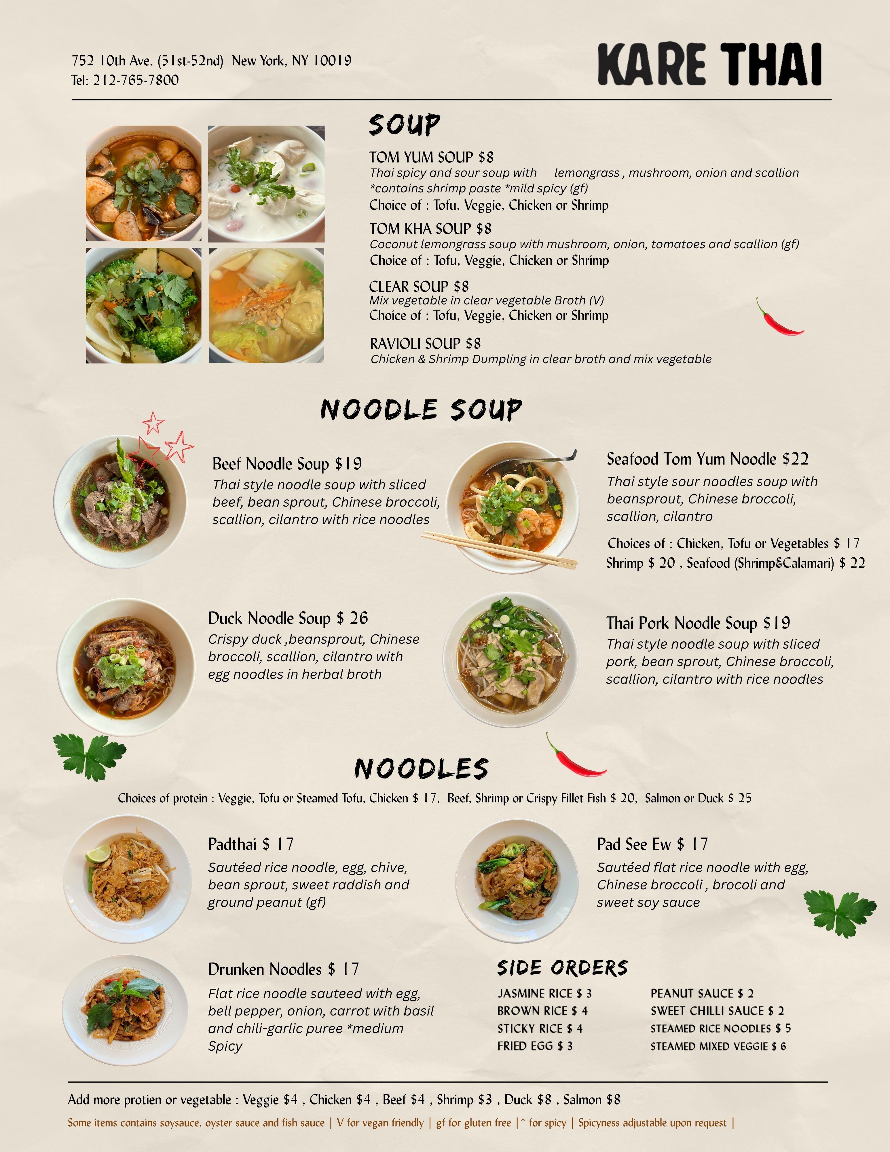 menu noodles